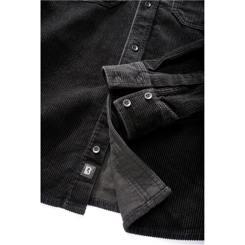 Brandit Corduroy Classic Shirt Long Sleeve black S
