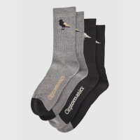 Cleptomanicx Socks 2Pack "Gull 2 Pack" Heather Gray / Blue Graphite 38-41