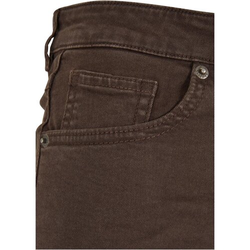 Urban Classics Ladies Colored Strech Denim Shorts brown 33