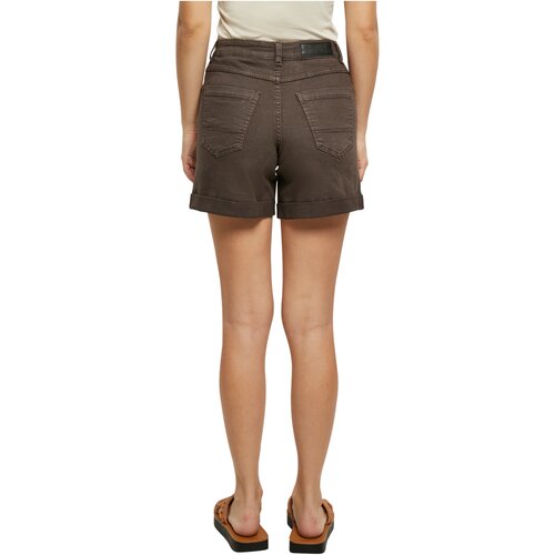 Urban Classics Ladies Colored Strech Denim Shorts brown 33