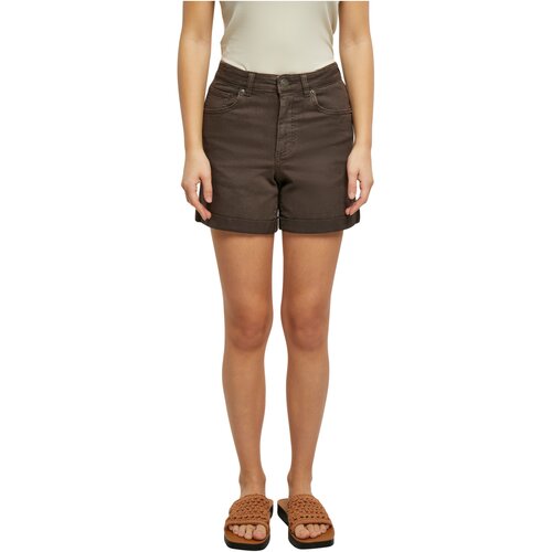 Urban Classics Ladies Colored Strech Denim Shorts brown 33