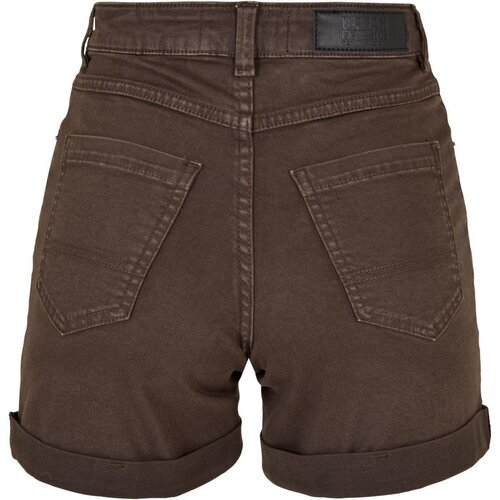 Urban Classics Ladies Colored Strech Denim Shorts brown 34