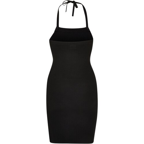 Urban Classics Ladies Rib Knit Neckholder Dress black L