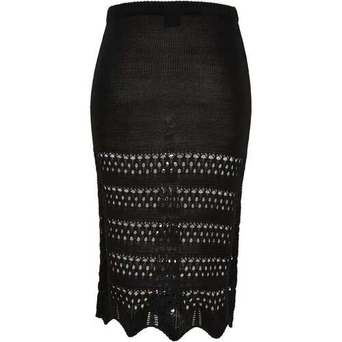 Urban Classics Ladies 3/4 Crochet Knit Skirt black 3XL