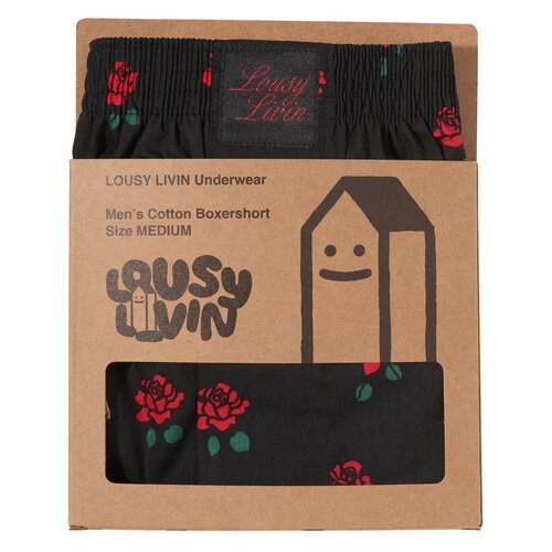 Lousy Livin Boxershorts Roses 2-Pack Black/White M