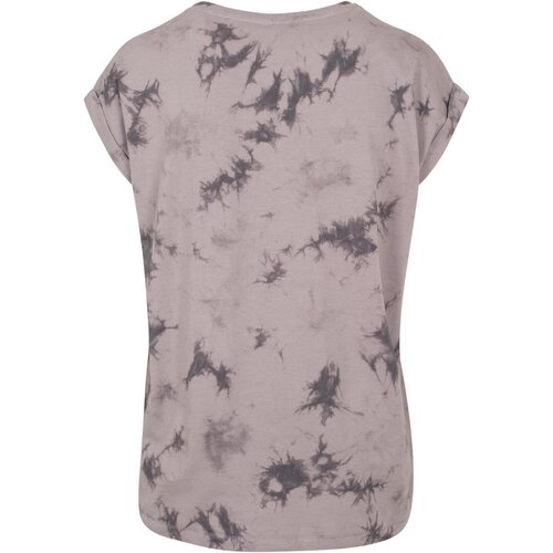 Build Your Brand Ladies Batik Dye Extended Shoulder Tee lightgrey grey S