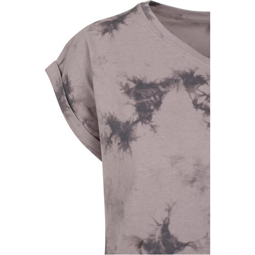 Build Your Brand Ladies Batik Dye Extended Shoulder Tee lightgrey grey S