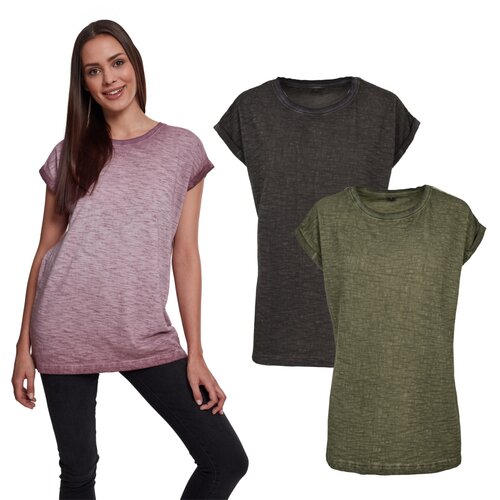 Build Your Brand Ladies Spray Dye
Extended Shoulder Tee