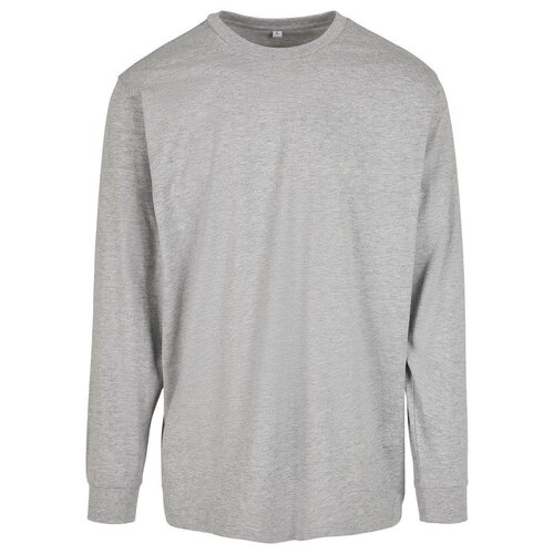 Build Your Brand Longsleeve With Cuffrib heather grey XXL