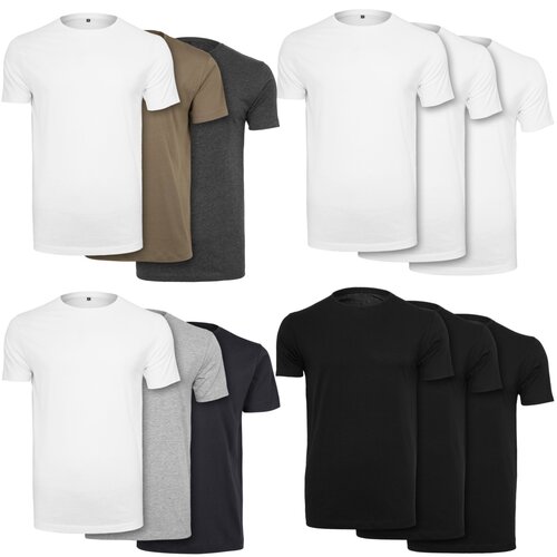 Build Your Brand Light T-Shirt Round Neck 3-Pack