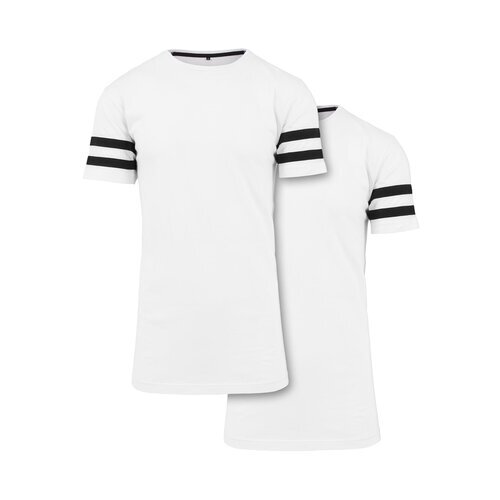 Build Your Brand Stripe Jersey Tee 2-Pack wht/blk S