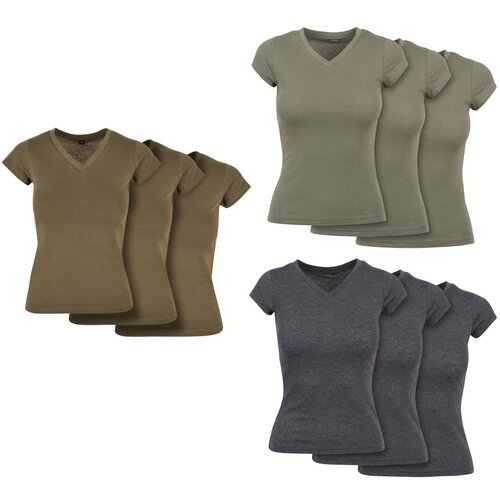 Build Your Brand Ladies Basic Tee 3-Pack