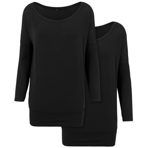 Build Your Brand Ladies Viscose Longsleeve 2-Pack black XL