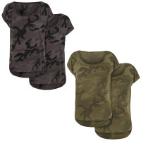 Build Your Brand Ladies Camo Tee 2-Pack