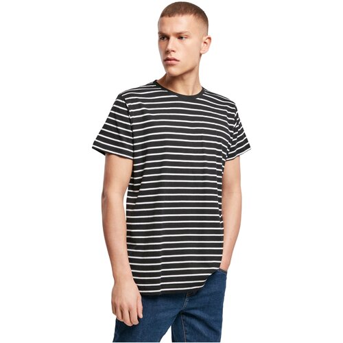 Build Your Brand Stripe Tee 2-Pack black/white L