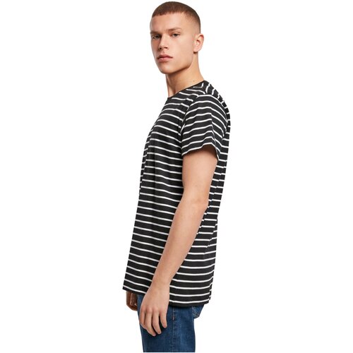 Build Your Brand Stripe Tee 2-Pack black/white L