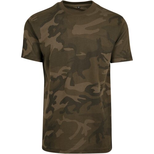 Build Your Brand Camo Round Neck Tee 2-Pack olive camo M