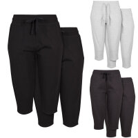 Build Your Brand Ladies Terry 3/4 Jogging Pants 2-Pack