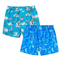 Lousy Livin Boxershorts Sky Gym & Dolphin 2 Pack Sky Ocean S