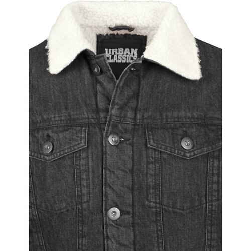 Urban Classics Sherpa Denim Jacket black washed S