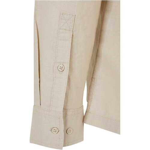 Urban Classics Cotton Linen Half Zip Shirt softseagrass XXL