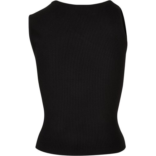 Urban Classics Ladies Rib Knit Asymmetric Top black 3XL
