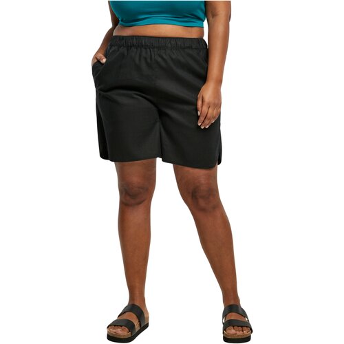 Urban Classics Ladies Linen Mixed Shorts black 3XL