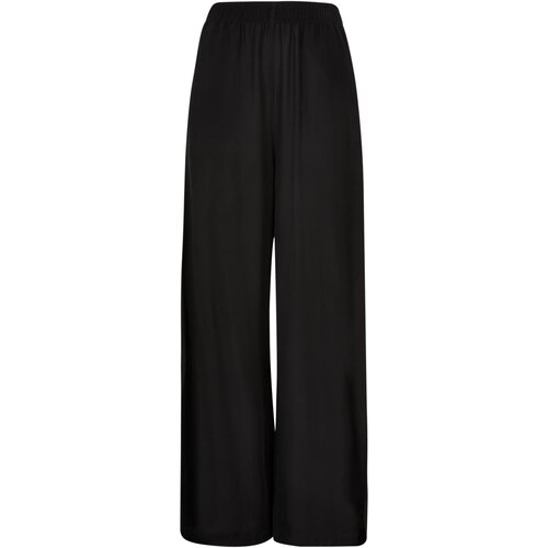 Urban Classics Ladies Wide Leg Viscose Pants black 3XL