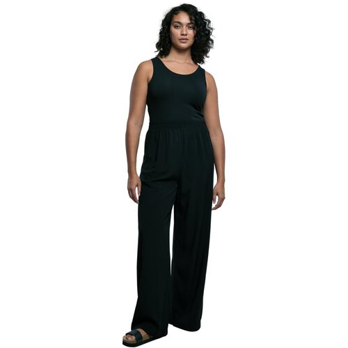 Urban Classics Ladies Wide Leg Viscose Pants black 3XL