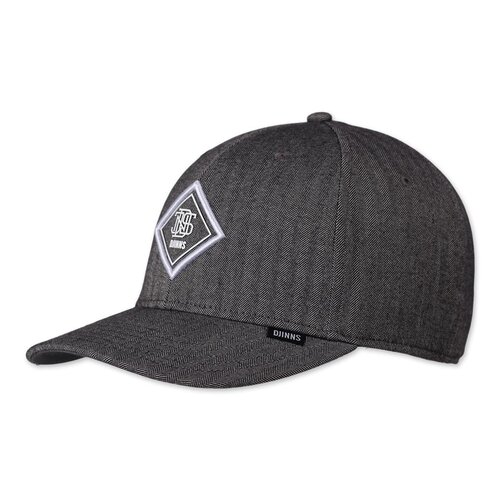 Djinns 6 Panel TrueFit Cap Fine Herringbone grey