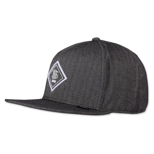 Djinns 6 Panel Snapback Cap Fine Herringbone grey