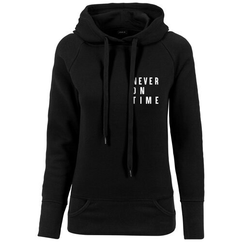 Mister Tee Ladies Never On Time  Hoody black M