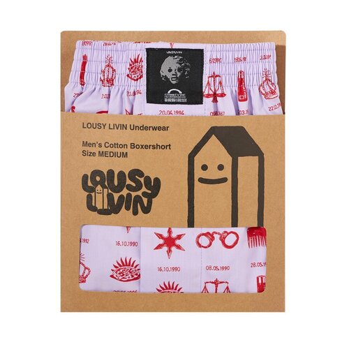 Lousy Livin - 2 Pack Motive Design Boxershorts 2er Packung L Sundays Stanley (Capri/Orchid)