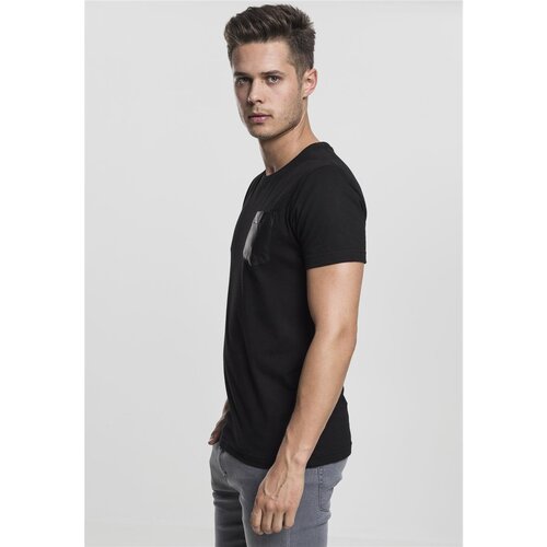 Urban Classics Synthetic Leather Pocket Tee blk/blk M