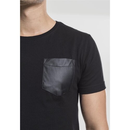 Urban Classics Synthetic Leather Pocket Tee blk/blk M