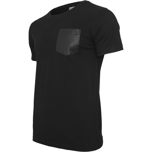 Urban Classics Synthetic Leather Pocket Tee blk/blk M