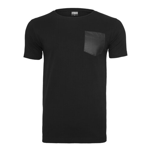 Urban Classics Synthetic Leather Pocket Tee blk/blk M