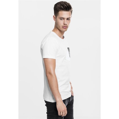 Urban Classics Synthetic Leather Pocket Tee wht/blk S