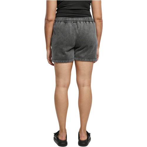 Urban Classics Ladies Stone Washed Shorts black 3XL