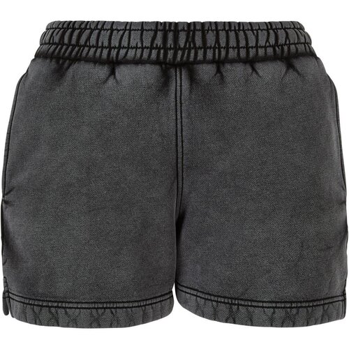 Urban Classics Ladies Stone Washed Shorts black 3XL