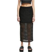 Urban Classics Ladies Stretch Crochet Lace Midi Skirt