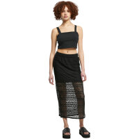 Urban Classics Ladies Stretch Crochet Lace Midi Skirt