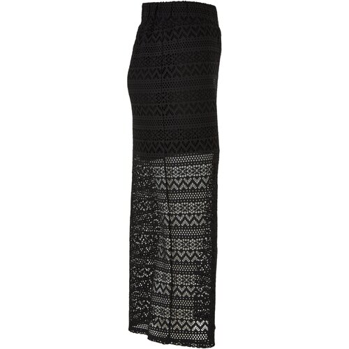 Urban Classics Ladies Stretch Crochet Lace Midi Skirt black 4XL