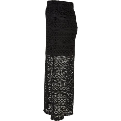 Urban Classics Ladies Stretch Crochet Lace Midi Skirt black 4XL