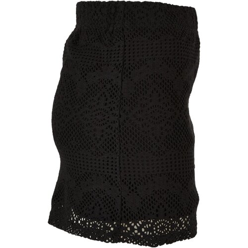 Urban Classics Ladies Crochet Lace Mini Skirt black 3XL