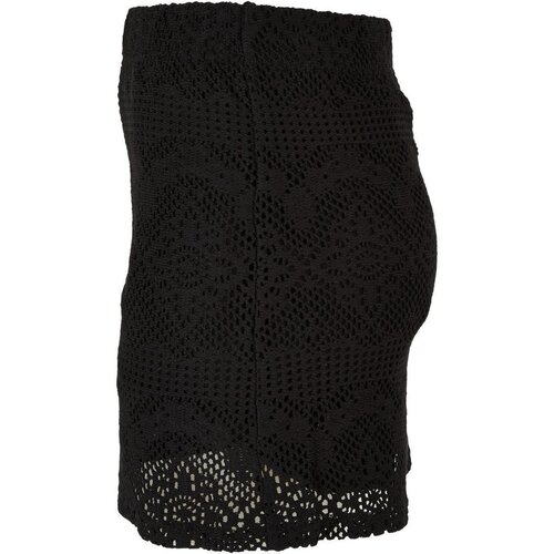 Urban Classics Ladies Crochet Lace Mini Skirt black 3XL