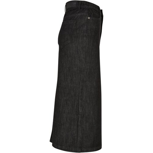 Urban Classics Ladies Midi Denim Skirt black washed 26