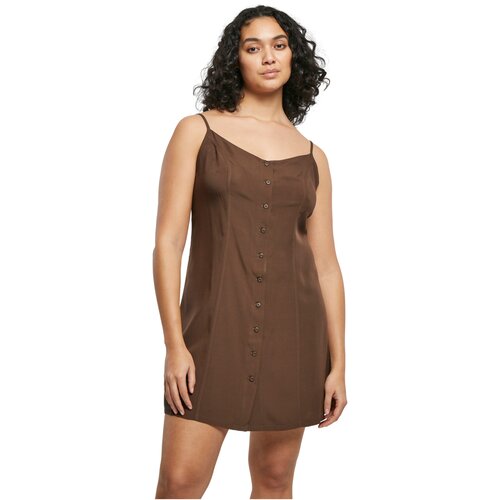 Urban Classics Ladies Vicose Mini Dress brown 3XL