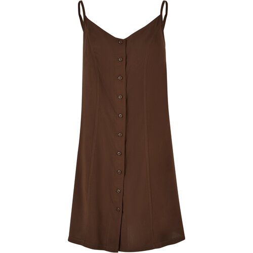 Urban Classics Ladies Vicose Mini Dress brown 5XL