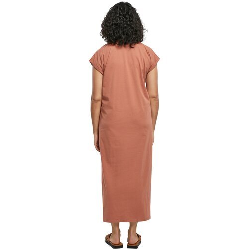 Urban Classics Ladies Long Extended Shoulder Dress terracotta 5XL
